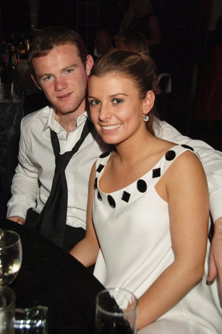 Wayne and Coleen in 2007, a year before they got married. They are wearing firmal clothes at an event