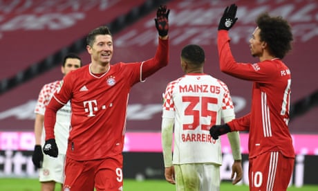 European roundup: Bayern hit back to beat Mainz while 10-man Milan stay top