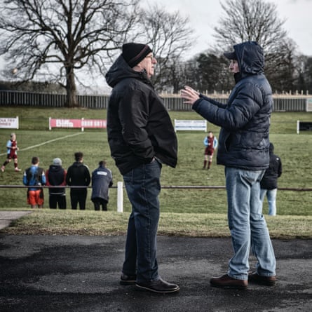Supporters (don’t) watch Whitehill Welfare, at Ferguson Park, Rosewell.