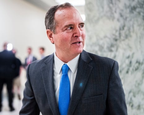 Adam Schiff is seen outside the House Judiciary Committee hearing featuring testimony by Attorney General Merrick Garland titled "Oversight of the US Department of Justice," in Rayburn building on Tuesday, 4 June 2024.