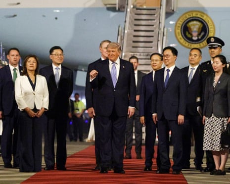 Donald Trump arrives in Beijing, 13 May 2026.