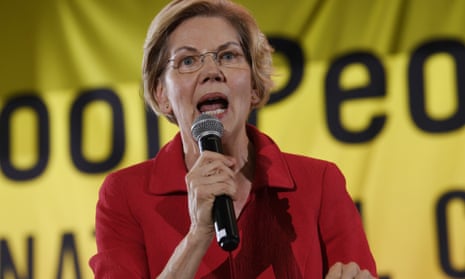 Democratic presidential candidate Sen. Elizabeth Warren speaks at the Poor People’s Moral Action Congress presidential forum in Washington DC.