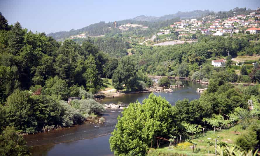 View of the Tâmega River in Amarante, Portugal.