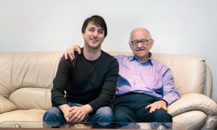 Darren Richman with his grandfather, Zigi Shipper.