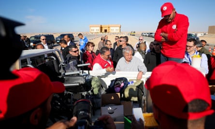 Antonio Guterres, the United Nations secretary-general, inspected the rejected aid deliveries on Sunday.