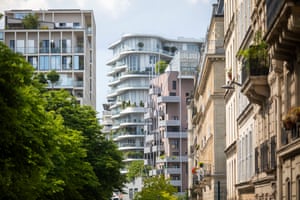 Tall buildings among trees