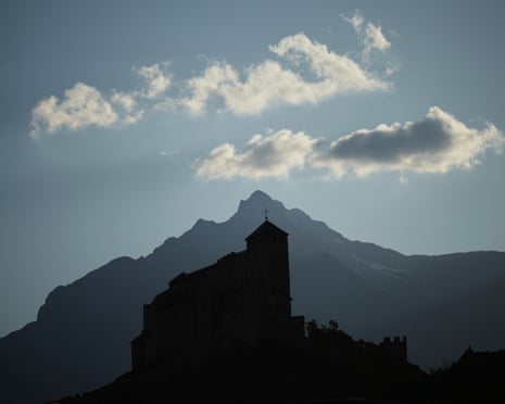 The view about the stadium in Sion.