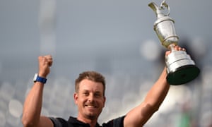 Stenson con Claret Jug después de ganar el 2016 Open.