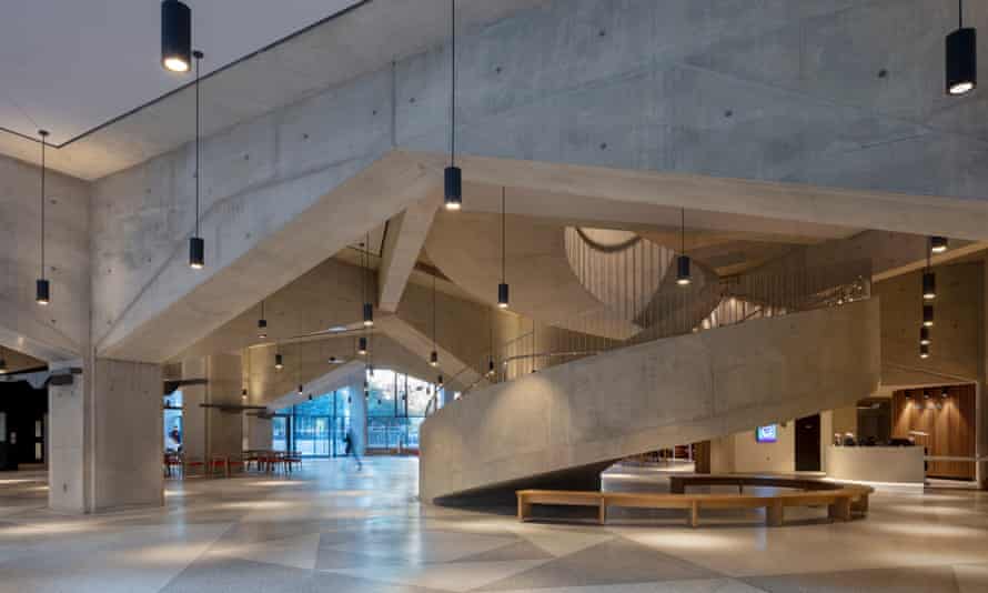 The Marshall Building, London review – brutalist brilliance | Architecture 1 ‘Renegade angles and asymmetries’: the interior of Marshall Building at the LSE.