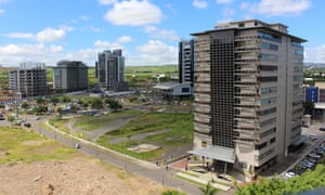 The centre of Cybercity in Ebène, Mauritius