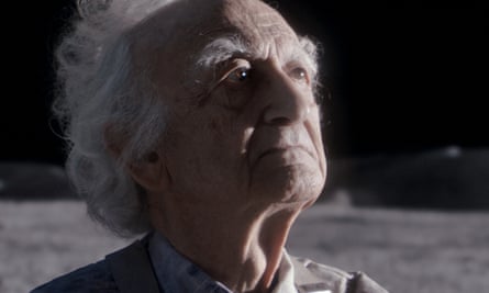 Screenshot from John Lewis Christmas Ad 2015 showing an old man on the Moon