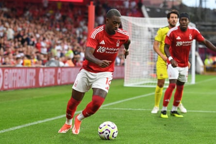Callum Hudson-Odoi on the ball against Villareal at the City Ground this month