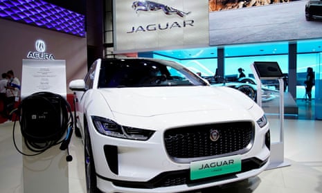 A Jaguar I-Pace electric vehicle (EV) at the Auto Shanghai show in China.