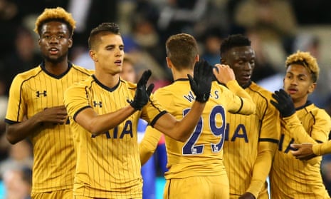 Erik Lamela celebrates after pulling a goal back for Tottenham against Juventus.