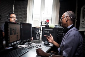 Biniam Simon (left) and Fathi Osman of Radio Erena
