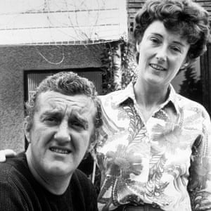 Bernard Cribbins at home with his wife Gillian.