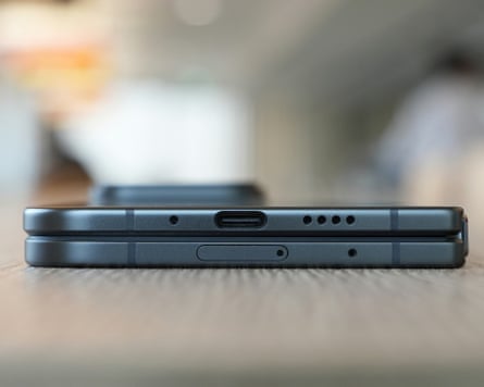 The USB-C port of the Google Pixel 11 Pro Fold