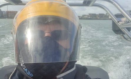 Photo issued by Hampshire police of a selfie taken by Michael Lawrence at the start of the fatal speedboat ride