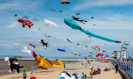 Kite festival on Morecambe beach.