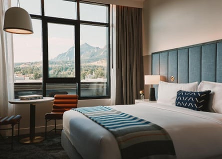 A room at the Limelight hotel in Boulder, Colorado.