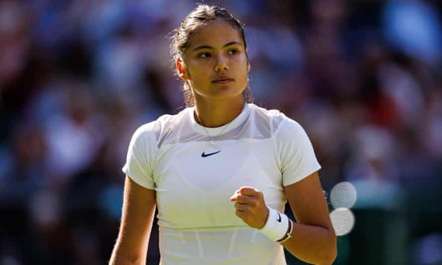 Emma Raducanu in her straight-set triumph over Alison Van Uytvanck