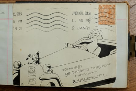 A decorated envelope sent to Reginald Tolhurst.