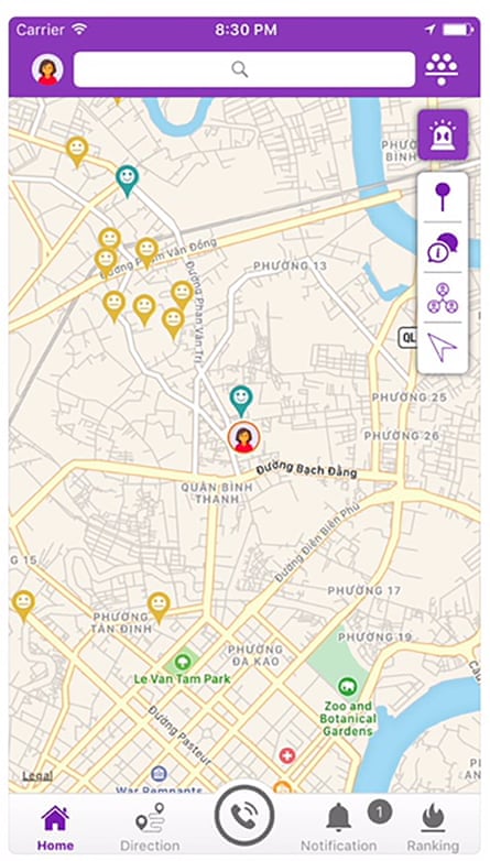 ActionAid Vietnam’s Safe City app: S-City (Safe City) is a mobile app that lets women and girls identify and share safe and unsafe public areas in their cities and towns, and rate the quality and safety of public services they use
