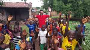 Steven Caulker on a visit to Sierra Leone with Action Aid in 2016