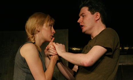 Kim Allan and Daniel Cameron in Pleading, by Rob Drummond, at A Play, A Pie and a Pint, Glasgow.