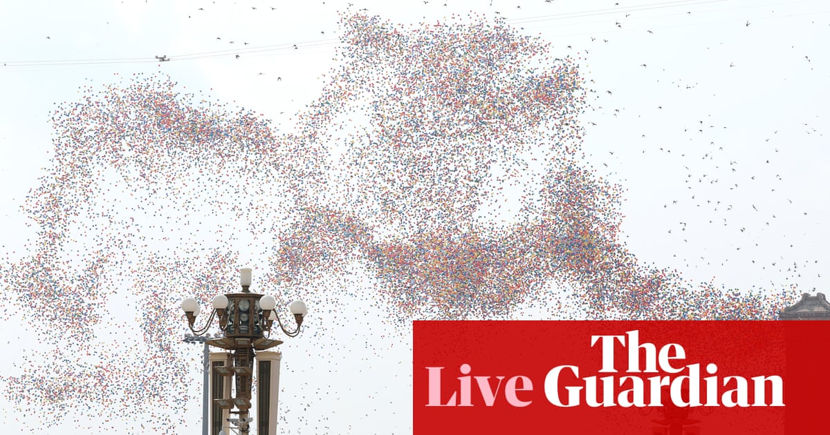Leaders gather in Beijing for military display – as it happened