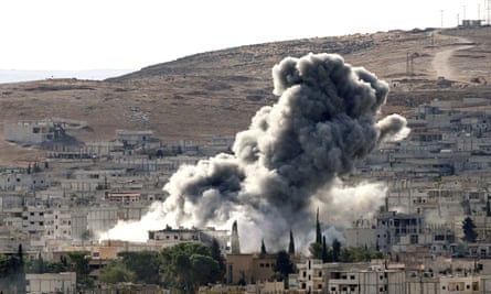 US-led airstrike in Kobani Syria