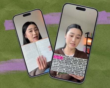 TikTok user Angel Zheng annotating books.