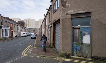One of the most poverty-stricken coastal towns in the UK, Barrow-in-Furness.