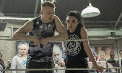 Knockabout tale … Jack Lowden and Florence Pugh in Fighting with My Family.