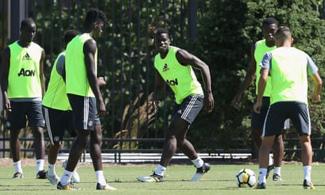Manchester United’s Paul Pogba during a training session on the tour of the US.