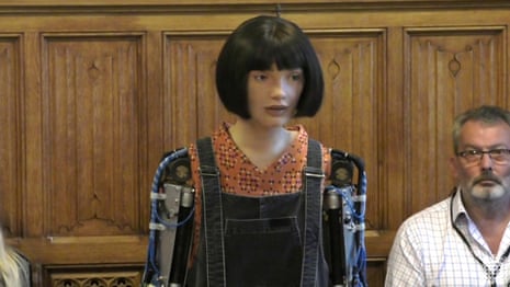 Robot says AI is 'threat and opportunity' to artists during Lords address – video