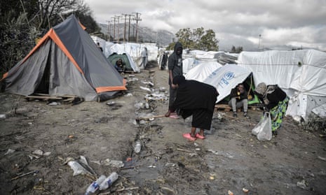 The Vial refugee camp on Chios, in December 2019
