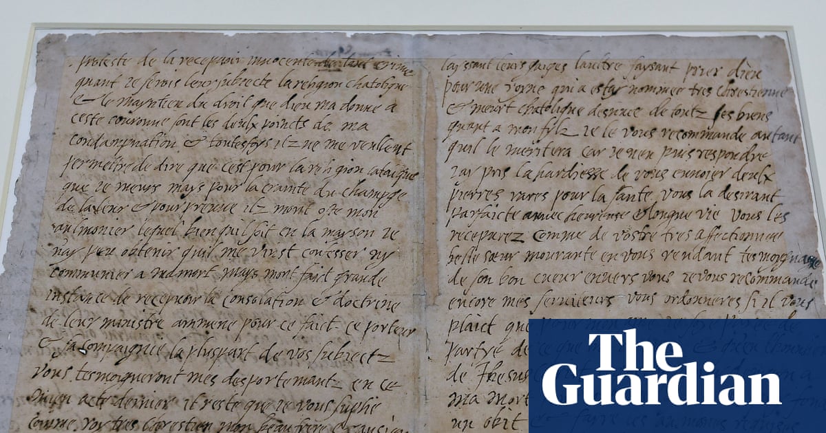 Image for Final letter of Mary, Queen of Scots to go on display for first time in almost a decade