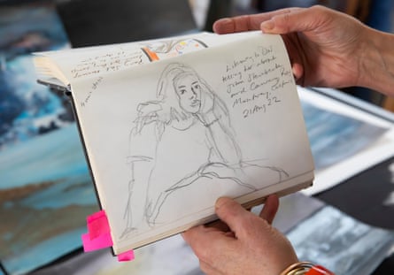 A sketch of a girl