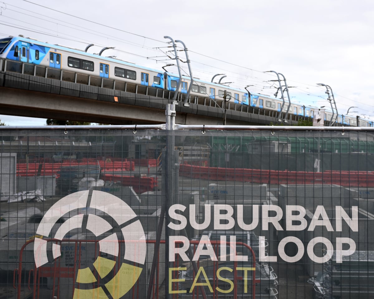 Construction work for the Suburban Rail Loop at Clayton in Melbourne