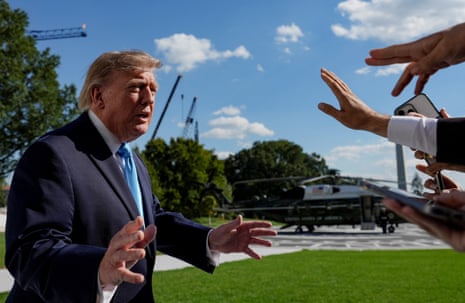 Man speaks to reporters