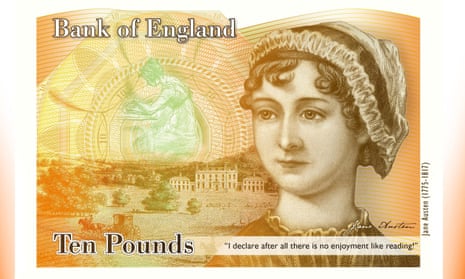 Jane Austen on the new £10 note