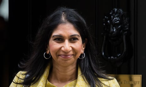 Suella Braverman leaves 10 Downing Street after attending the weekly cabinet meeting