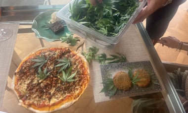 A cannabis pizza