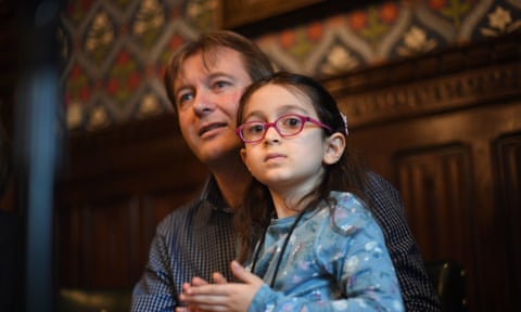 Richard Ratcliffe with his daughter, Gabriella, in London in October 2019.