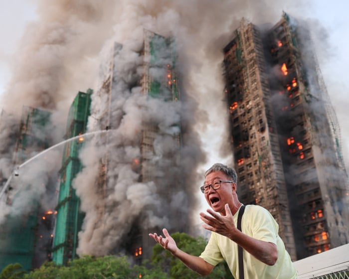 Death toll in Hong Kong tower block fire rises to 44 with hundreds still missing