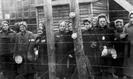 Women in Ravensbruck waiting for liberation by the Russian army in March 1945.