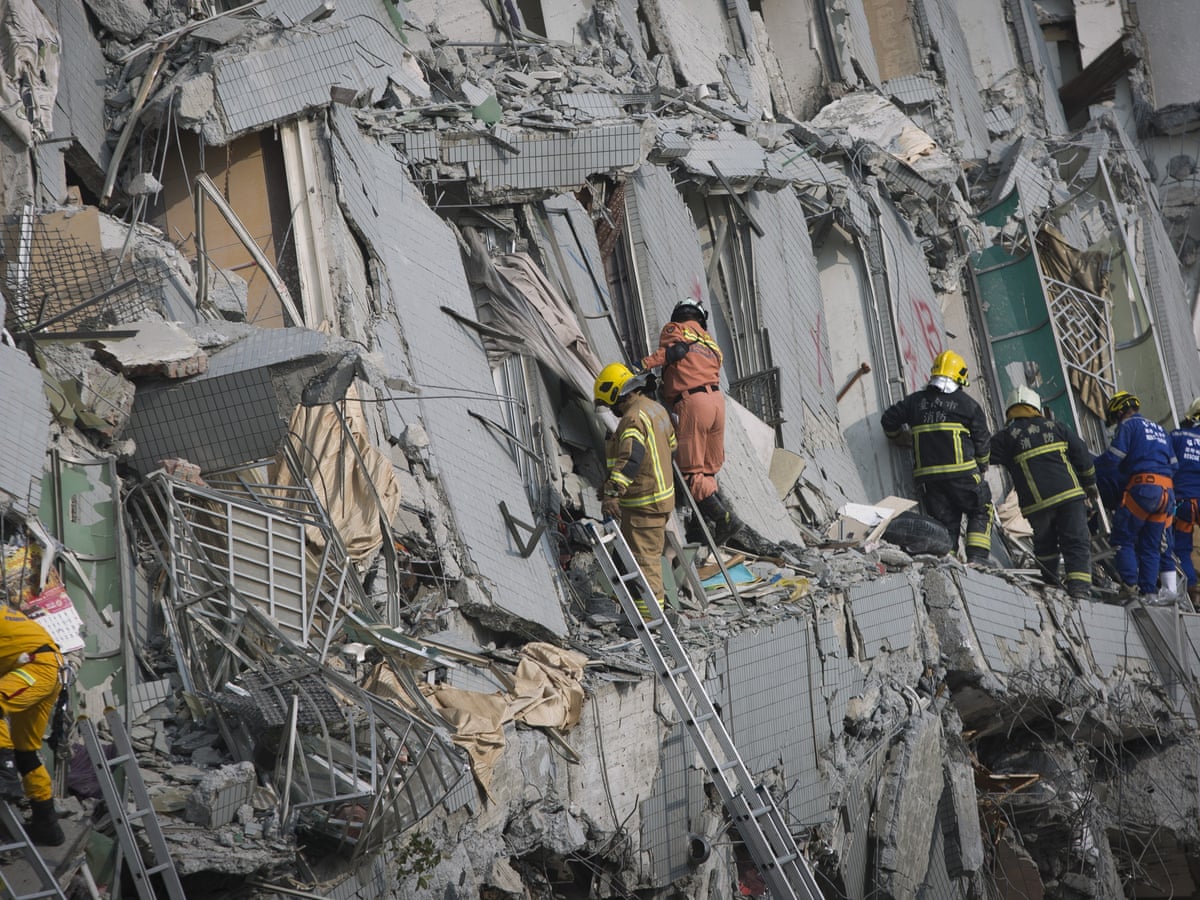 Taiwan Earthquake Death Toll Rises With Dozens Trapped In Toppled Building Taiwan The Guardian Taiwan Earthquake Death Toll Rises With Dozens Trapped In Toppled Building Taiwan The Guardian