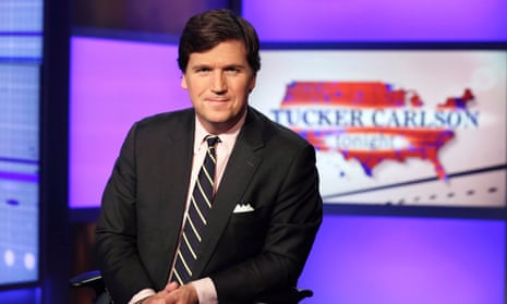 Tucker Carlson<br>FILE - Tucker Carlson, host of "Tucker Carlson Tonight," poses for photos in a Fox News Channel studio on March 2, 2017, in New York. The Delaware judge overseeing Dominion Voting Systems' $1.6 billion defamation lawsuit against Fox News announced late Sunday, April 16, that he was delaying the start of the trial until Tuesday, April 18. The trial had been scheduled to start Monday morning with jury selection and opening statements. Fox News stars Carlson and Sean Hannity and founder Rupert Murdoch are among the people expected to testify over the next few weeks. (AP Photo/Richard Drew, File)