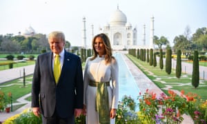 Donald and Melania Trump at the Taj Mahal: